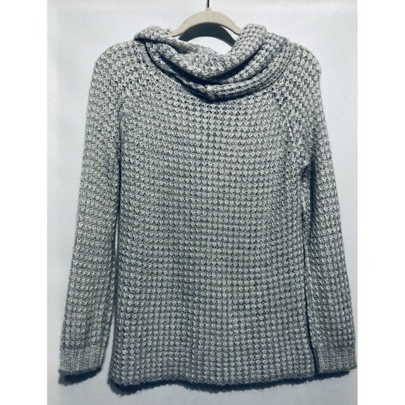 BB Dakota Womens Be There in Ten Sweater Knit Cowl Neck Heather Gray Small - Picture 4 of 7